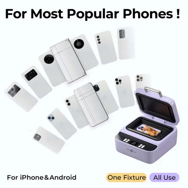 Phone Case Heat Press H17 – 3D Vacuum Transfer for iPhone & Android-White For Android / United States / US