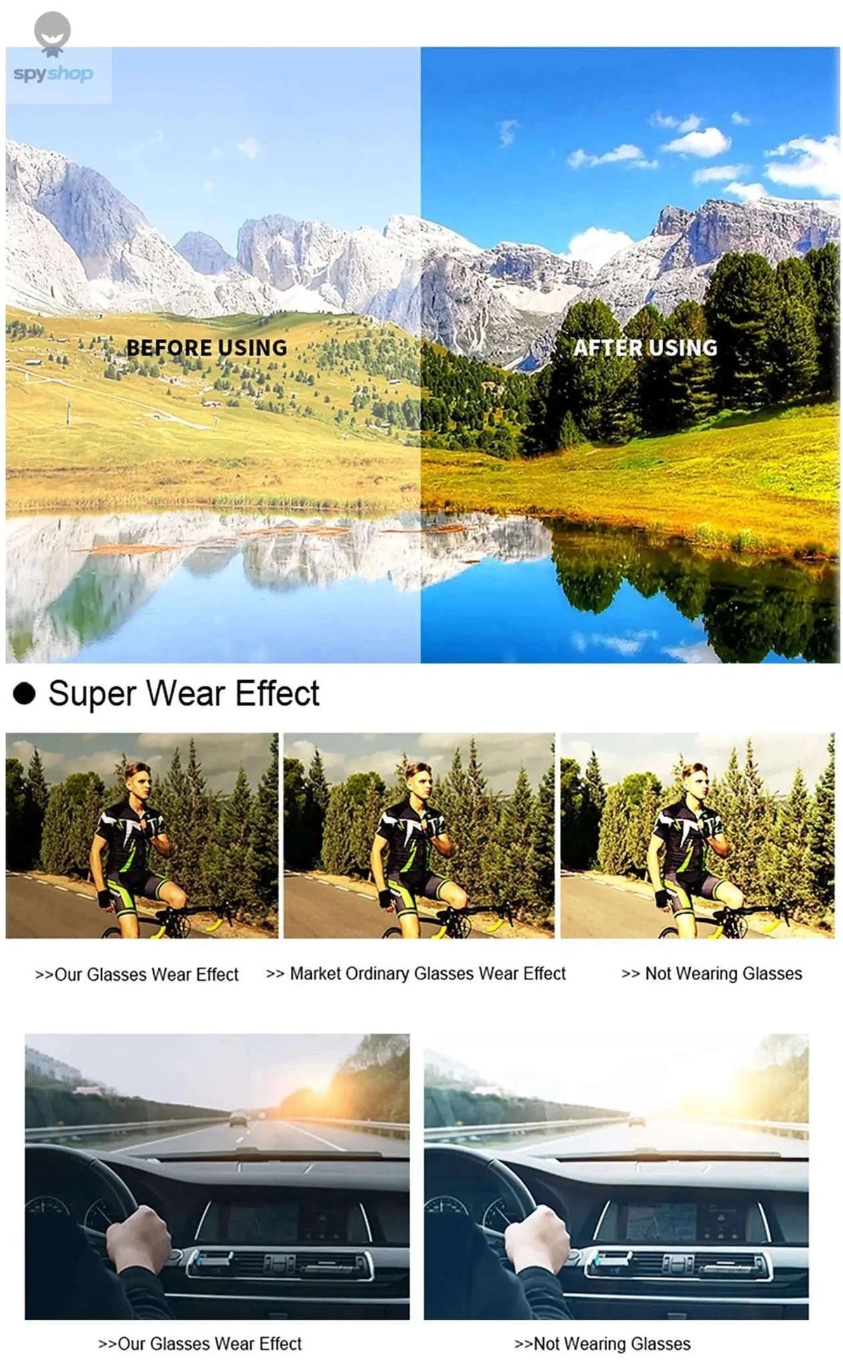 Photochromic Cycling Sunglasses for Changing Light and Clear Vision-AP2