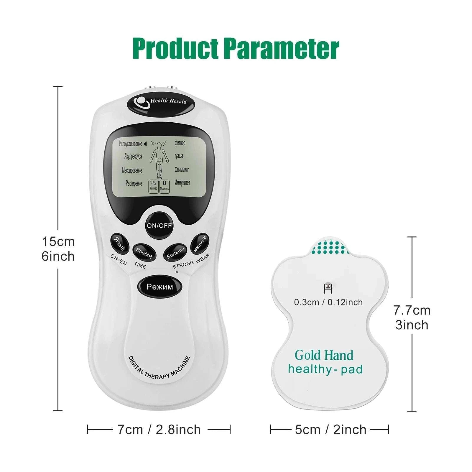 Physiotherapy TENS Muscle Stimulator Digital Therapy Device-Type 7