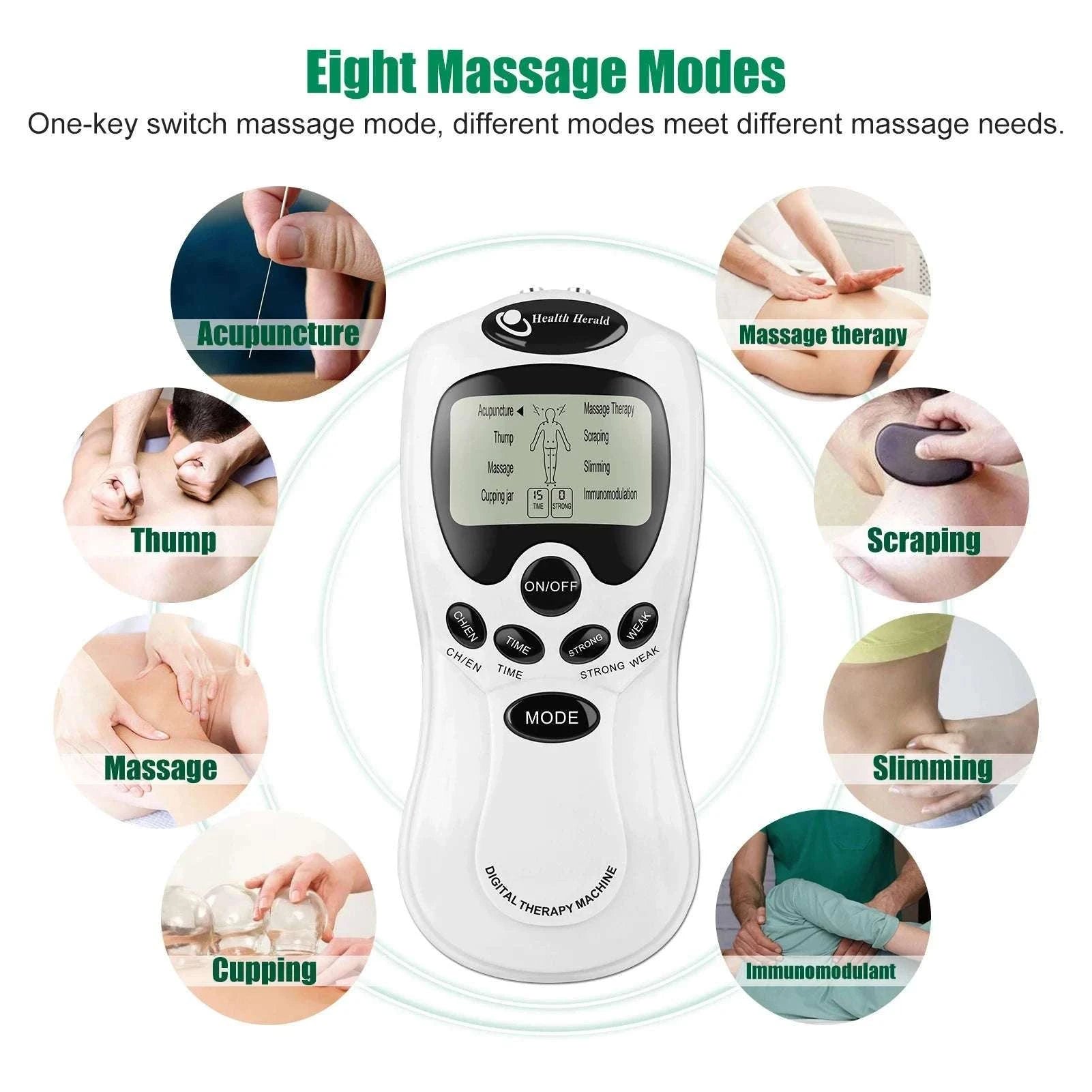 Physiotherapy TENS Muscle Stimulator Digital Therapy Device-Type 7