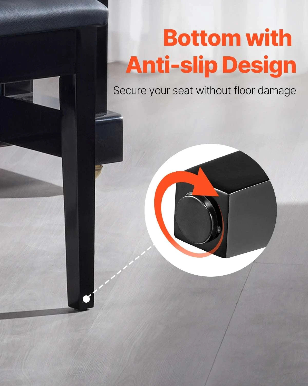 Piano Bench with Storage Cushion Seat Adjustable or Duet Options-Type A Unadjustable / United States