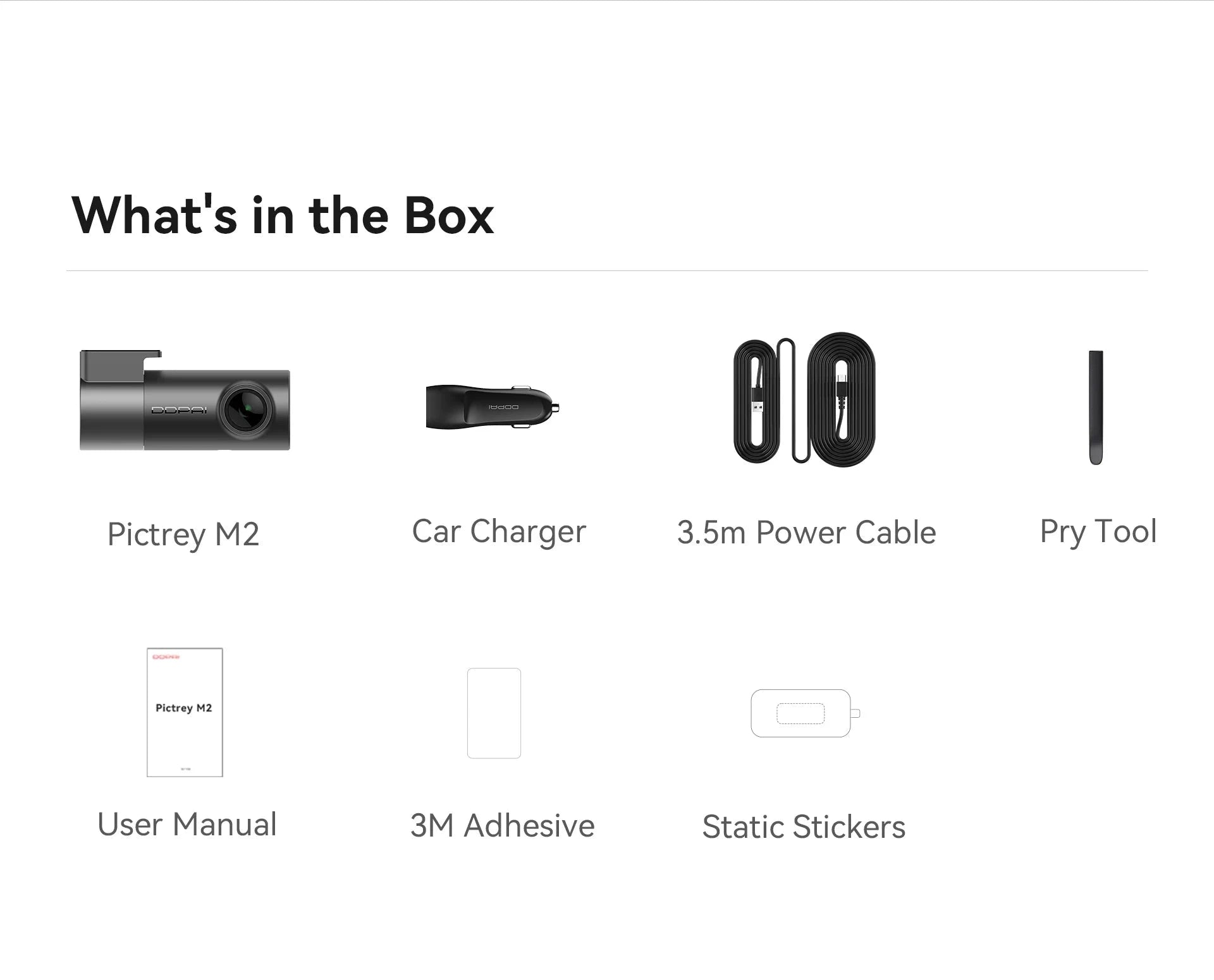 Pictrey M2 2K Dash Cam with Night Vision and Voice Control-Pictrey M2 / NO SD Card