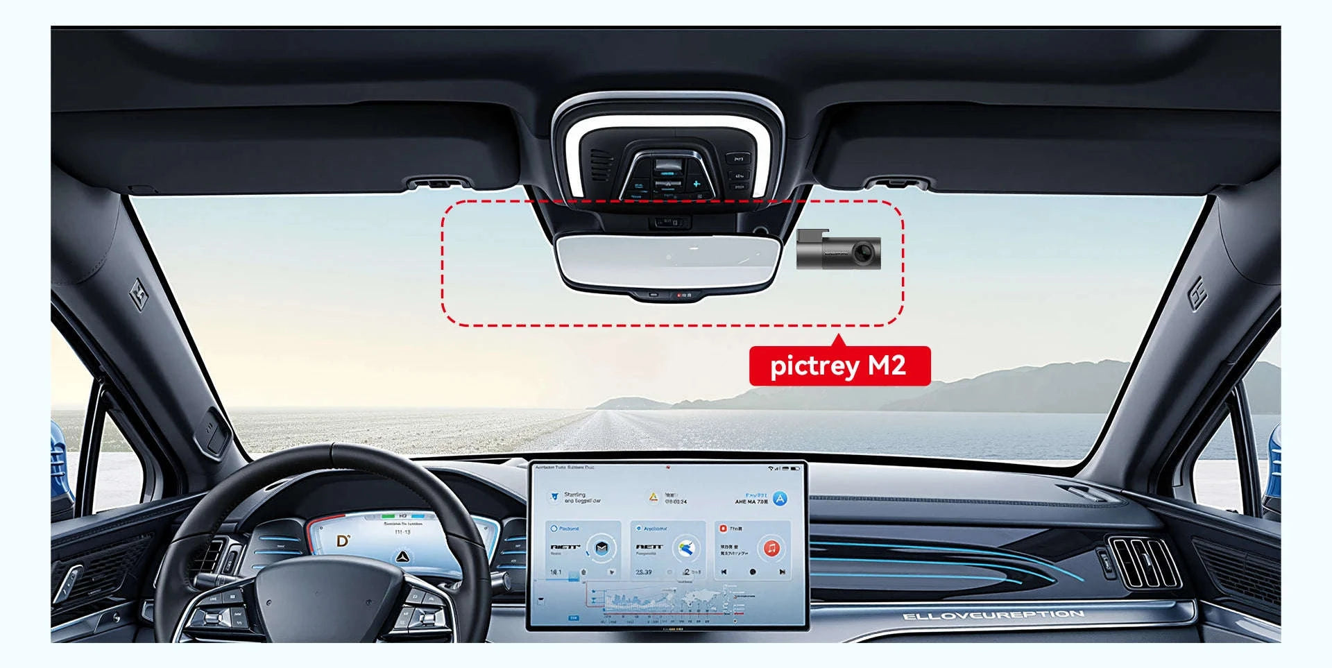 Pictrey M2 2K Dash Cam with Night Vision and Voice Control-Pictrey M2 / NO SD Card