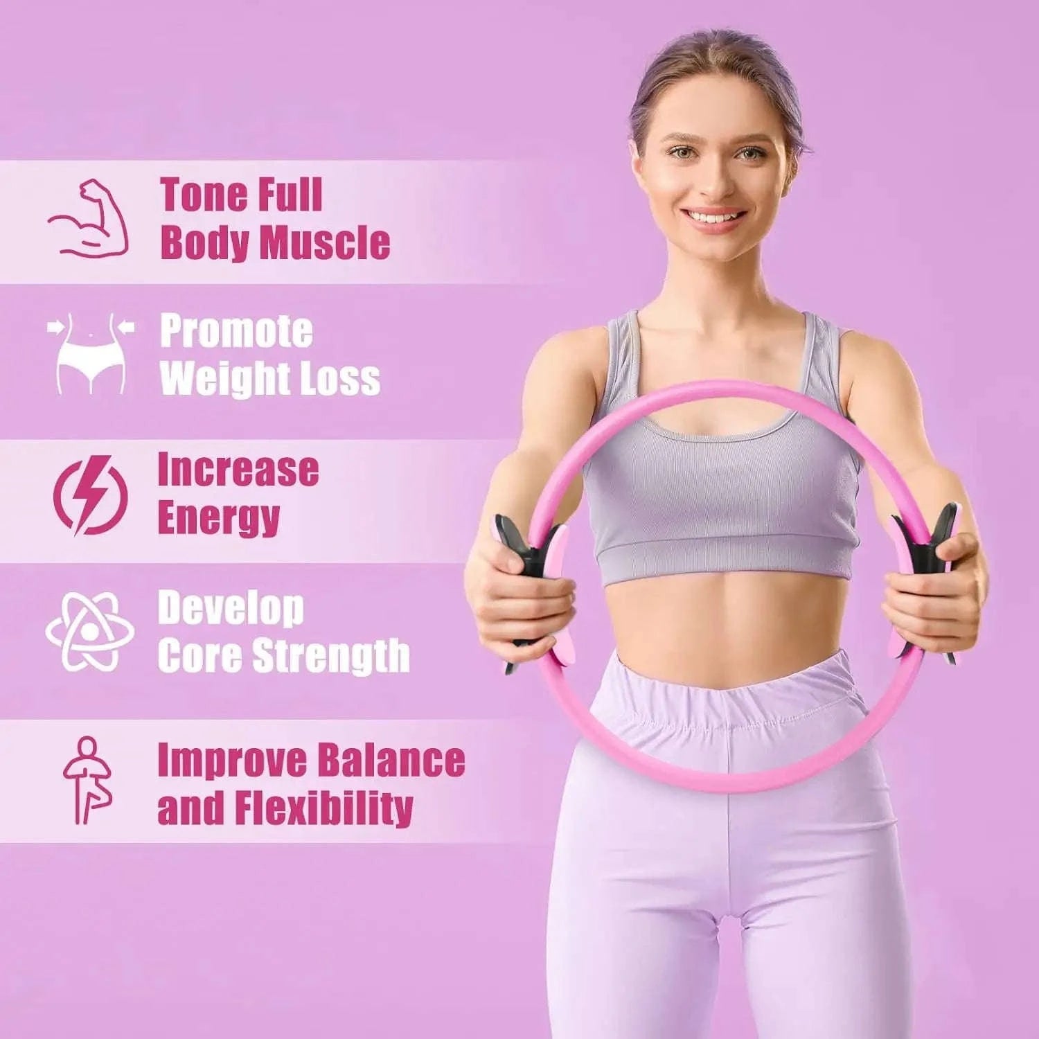 Pilates Magic Fitness Ring for Full‑Body Toning-SS-Blue(pink)