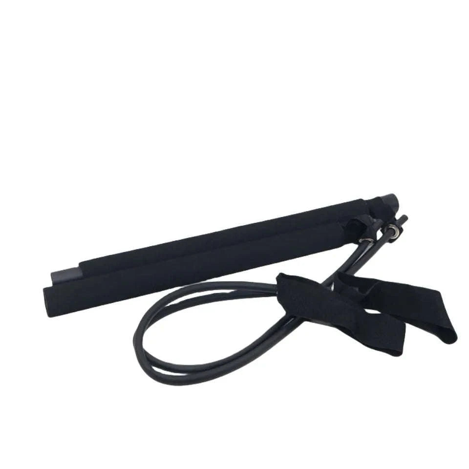 Pilates Stick with Resistance Bands for Full-Body Home Workout-blue