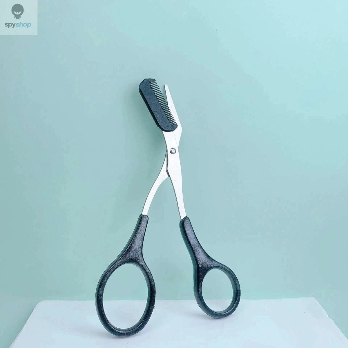 Pink Eyebrow Scissors with Built-In Comb and Control-Pink
