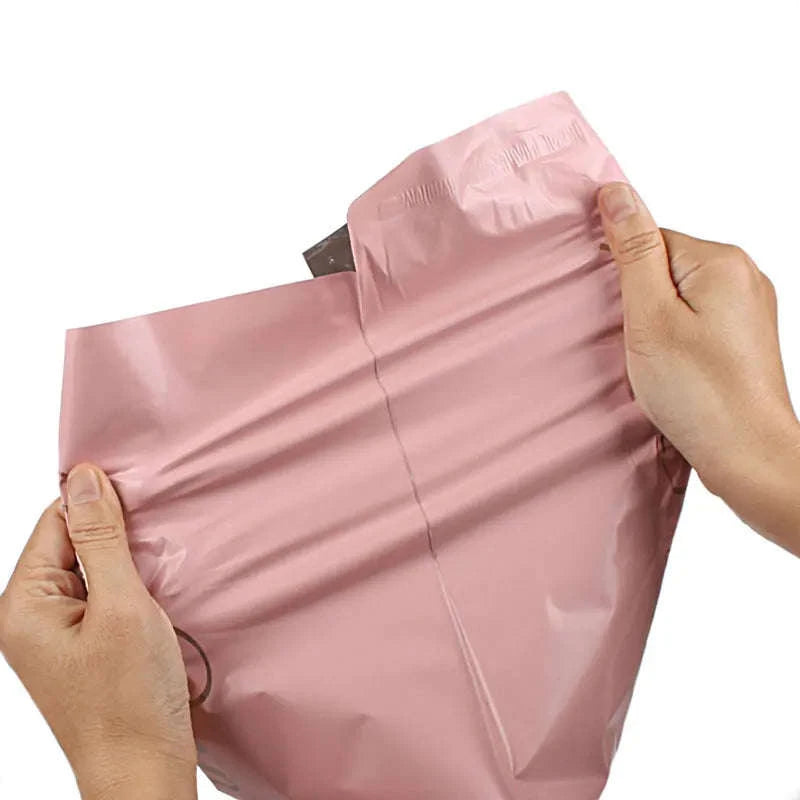 Pink Poly Mailing Pouch with Thank You Design-23x26x4 cm 20pcs