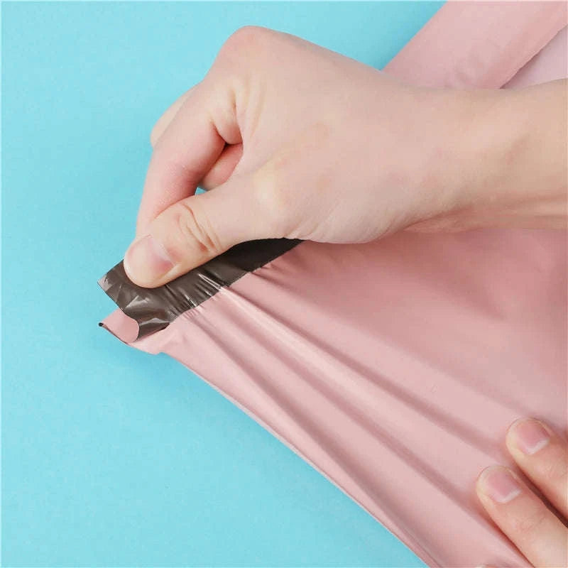 Pink Poly Mailing Pouch with Thank You Design-23x26x4 cm 20pcs