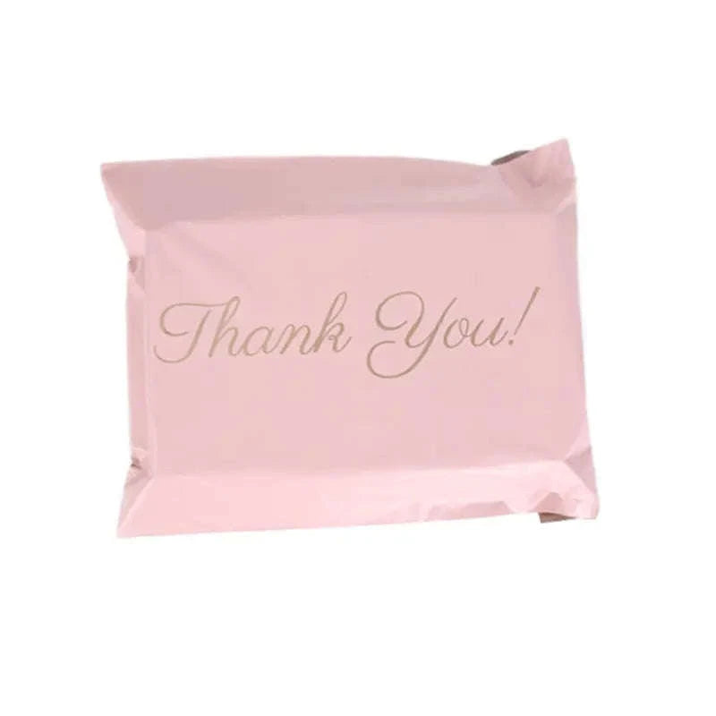 Pink Poly Mailing Pouch with Thank You Design-23x26x4 cm 20pcs