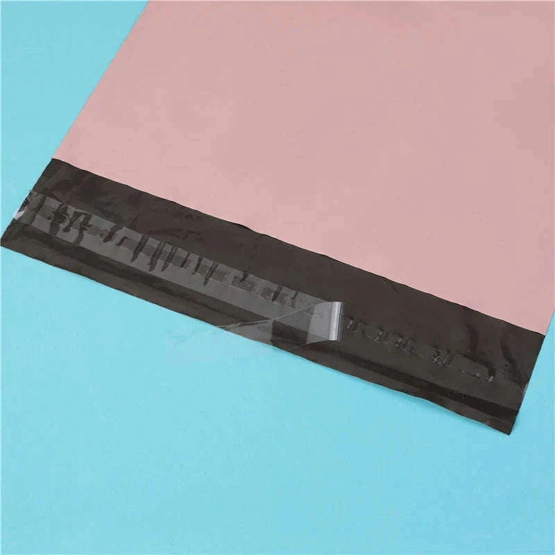 Pink Poly Mailing Pouch with Thank You Design for Shipping-23x26x4 cm 20pcs