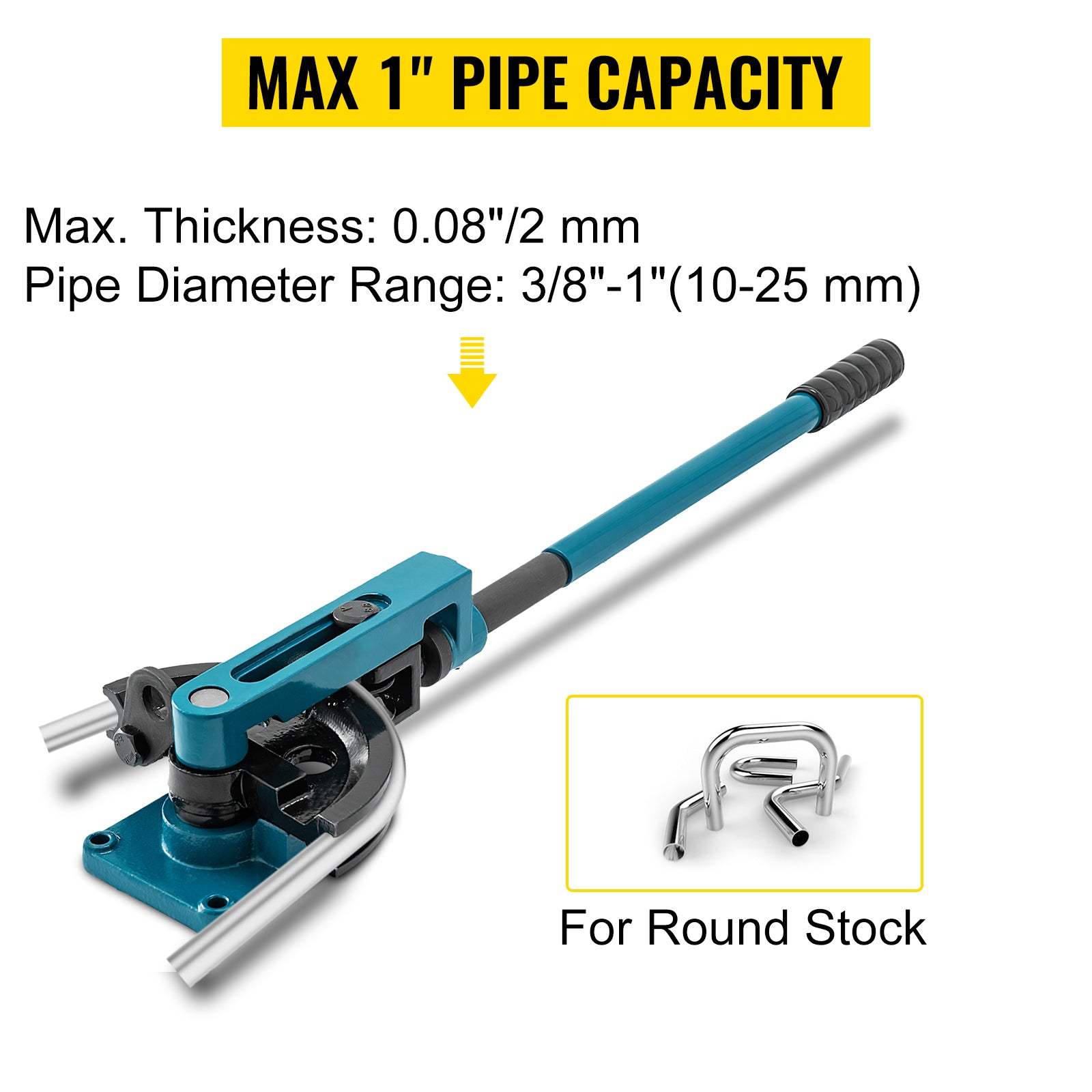 SucceBuy Manual Pipe Bender Dia 10-25mm Multifunction Steel Copper Tube Bending Machine Lever Type Heavy Duty Tube Bending Tools