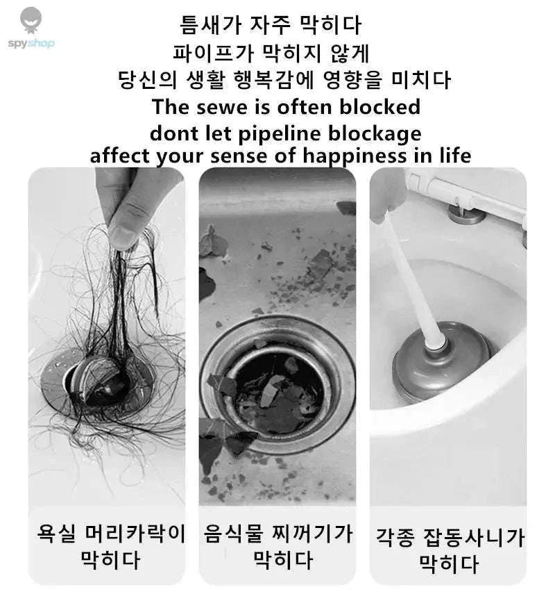 Pipe Dredging Brush for Fast, Chemical-Free Drain Cleaning-White
