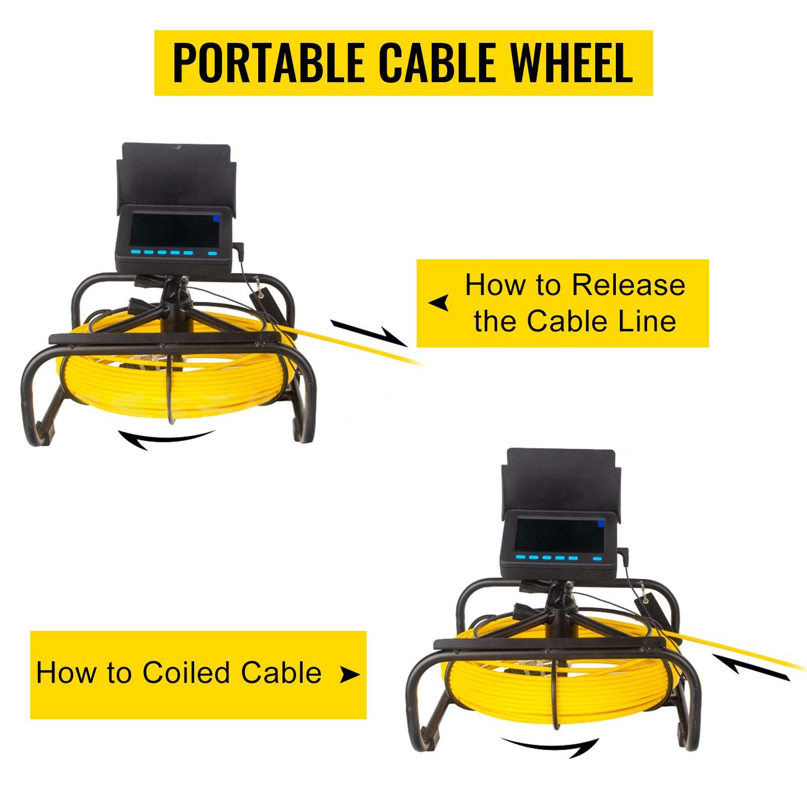 Pipe Inspection Camera with 4.3" Monitor, DVR & 10-30M Cable-20M / United States