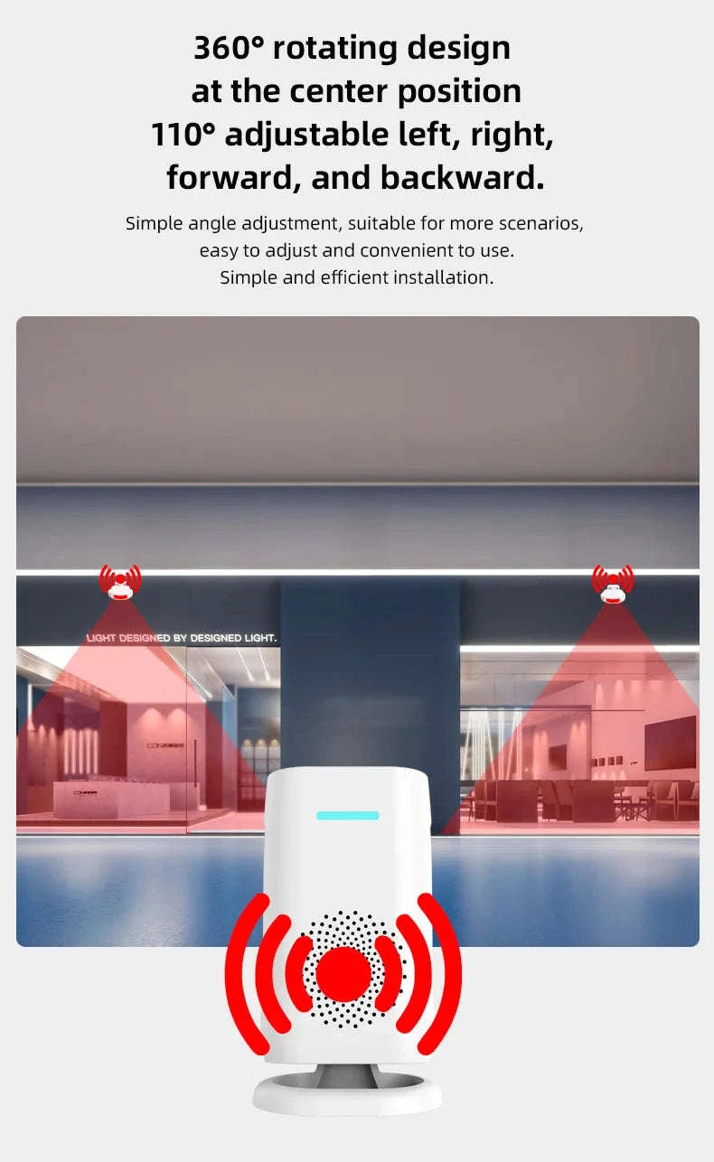 PIR Motion Sensor Welcome Chime Alarm for Shop and Home-Split-type Version