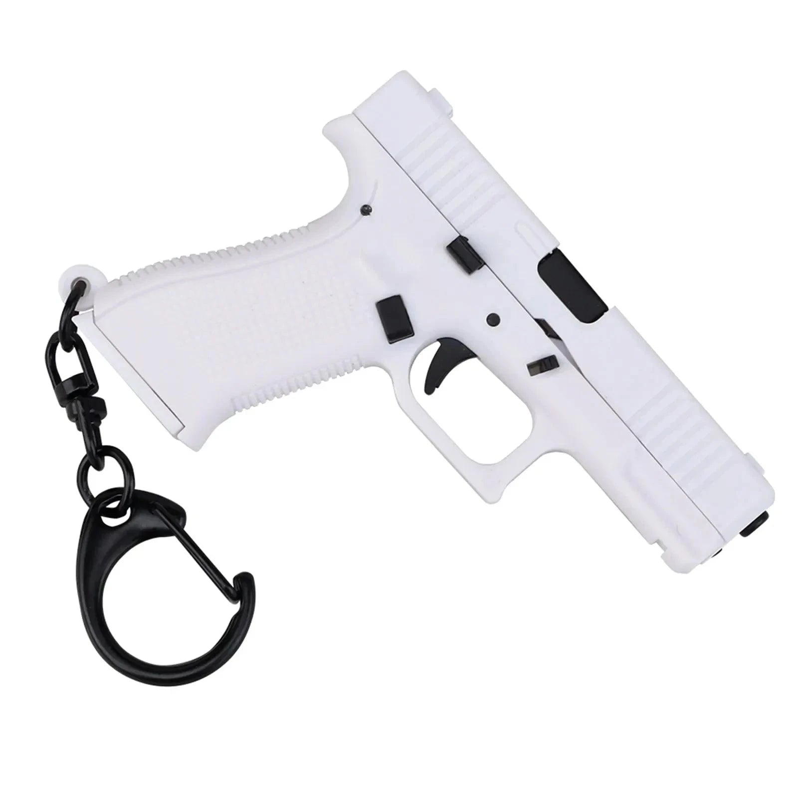 Pistol Shaped Keychain Charm with Removable Magazine-Pink