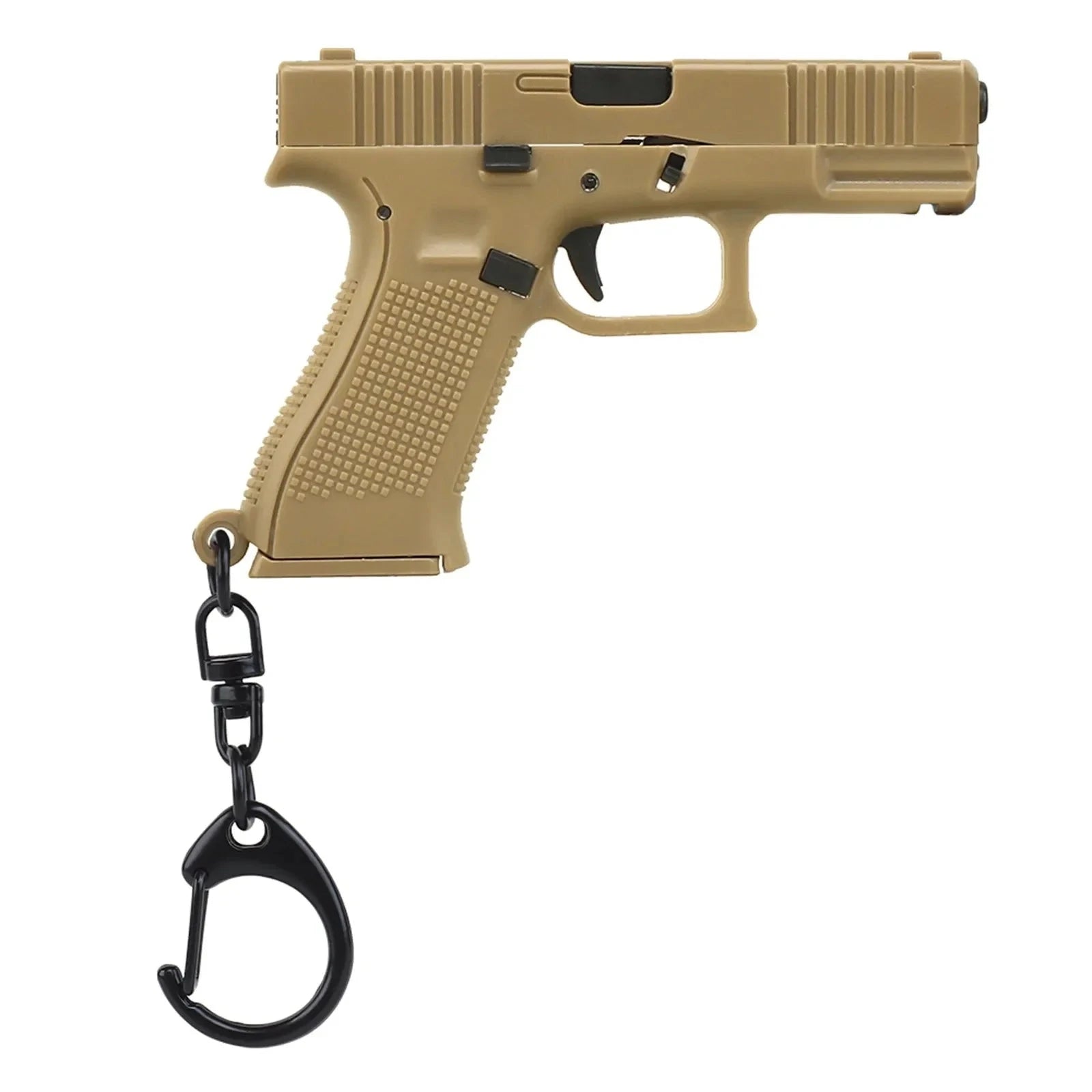 Pistol Shaped Keychain Charm with Removable Magazine-Pink