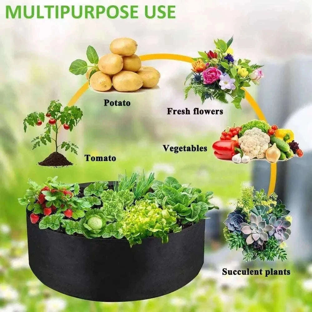Plant Growing Bag with Handles for Easy Home Gardening-Green / 127x30cm