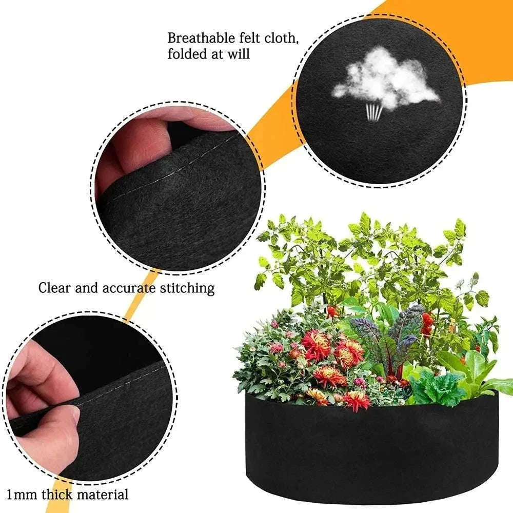 Plant Growing Bag with Handles for Easy Home Gardening-Green / 127x30cm