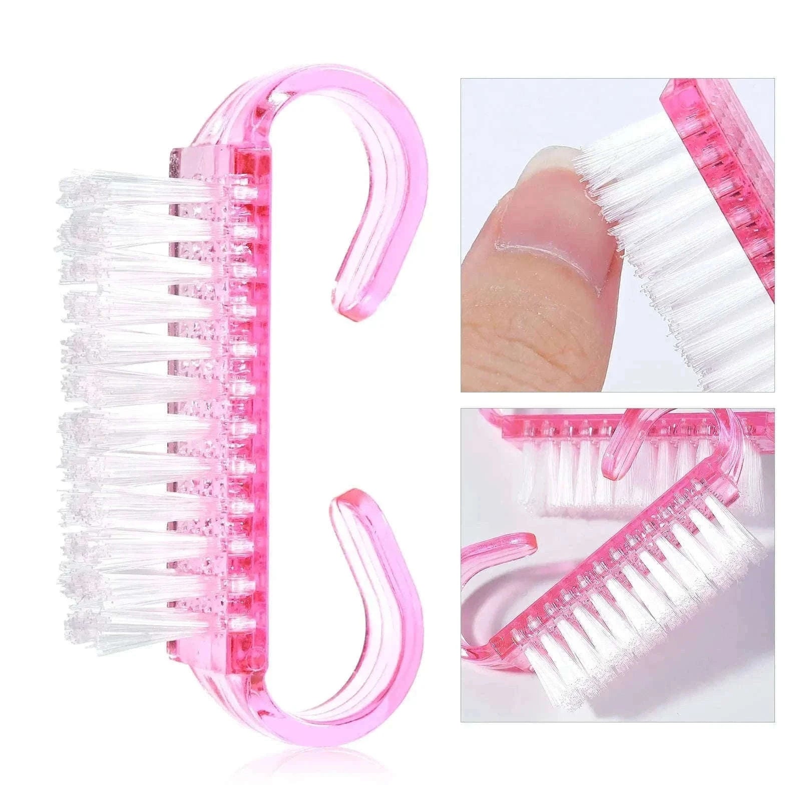 Plastic Nail Cleaning Brush Set for Manicure and Pedicure-15PCS
