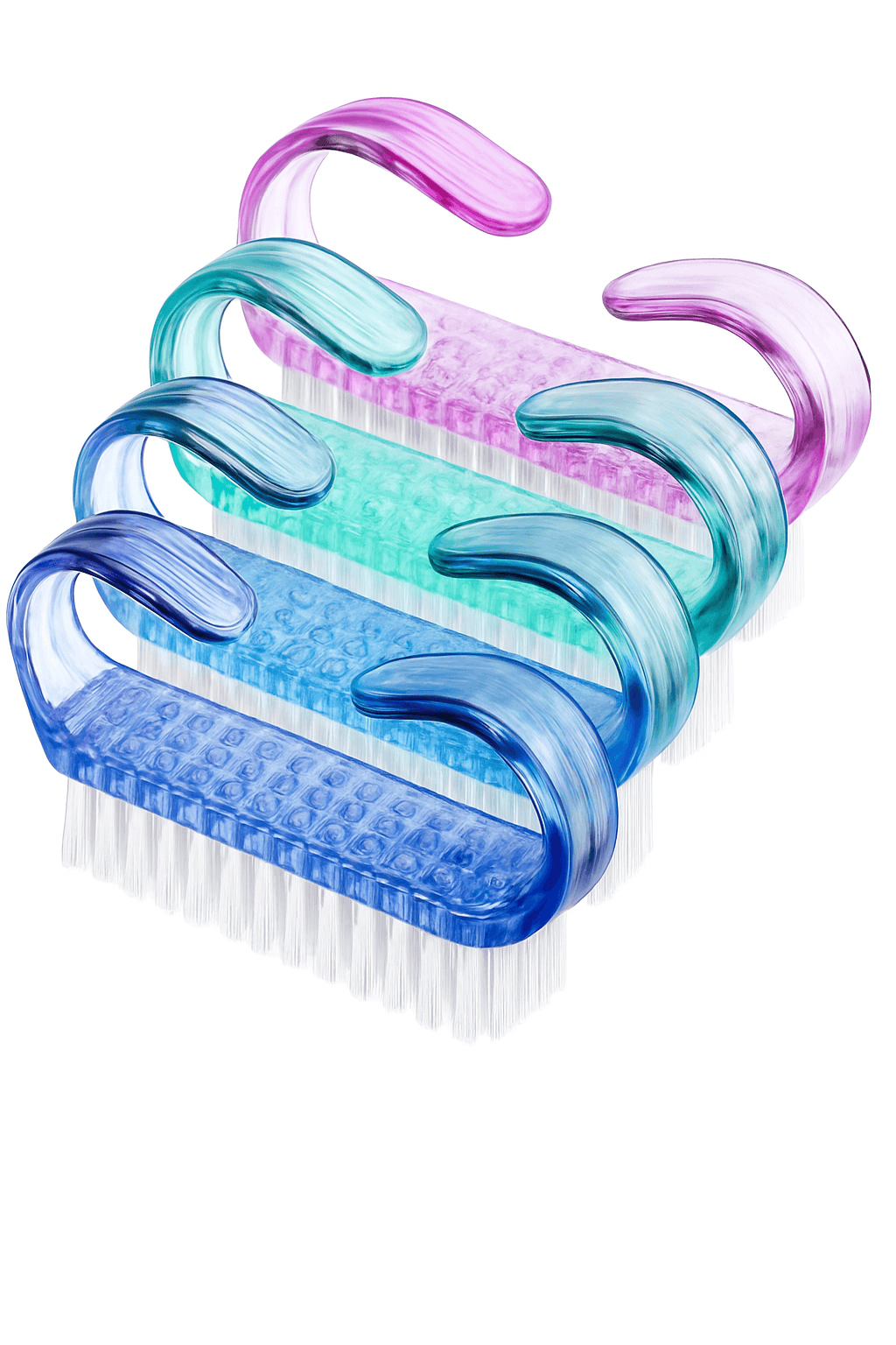 Plastic Nail Cleaning Brush Set for Manicure and Pedicure-15PCS