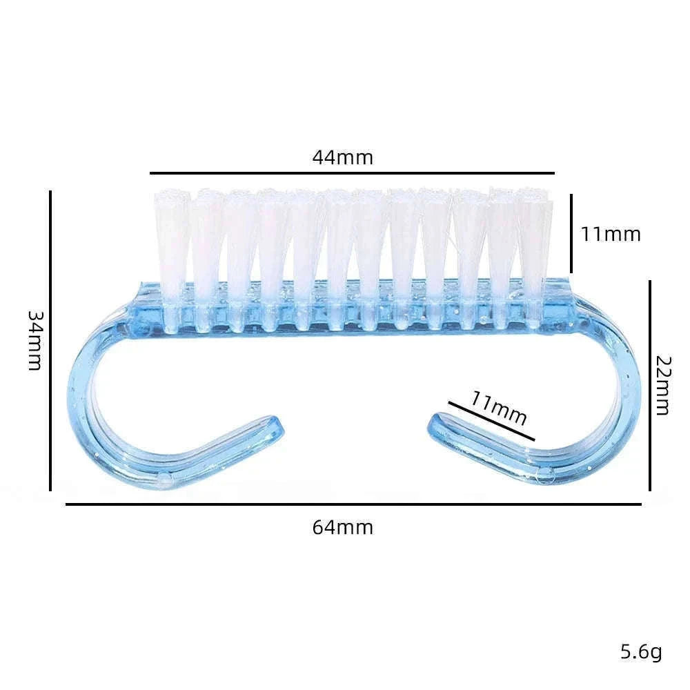 Plastic Nail Cleaning Brush Set for Manicure and Pedicure-15PCS