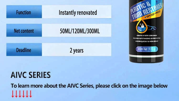 Plastic Restore Revitalizer for Long‑Lasting Car Trim Renewal-50ML