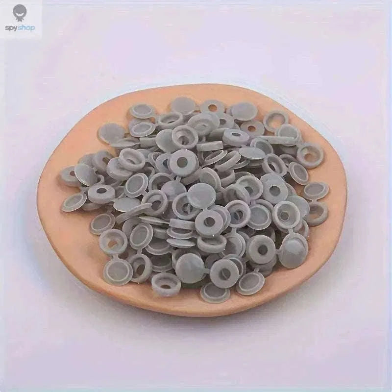 Plastic Screw Caps 50pcs for Clean, Finished DIY Projects-Grey