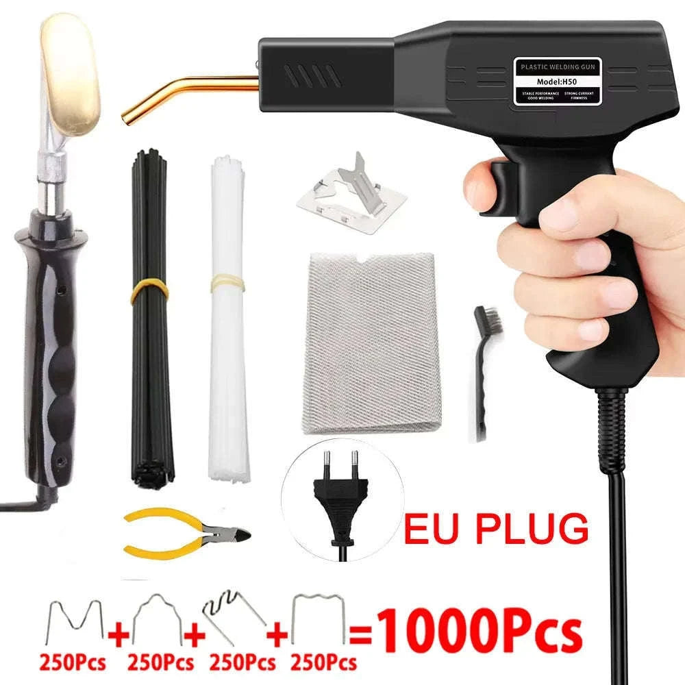 Plastic Welder Gun for Fast PVC and Plastic Repair-220V EU Kit2-200Pcs