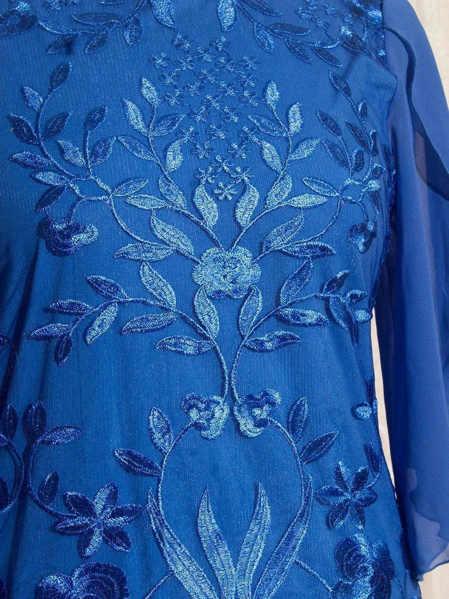 Plus Size Floral Embroidery Bodycon Dress for Wedding Guests & Parties-Pink / 3XL