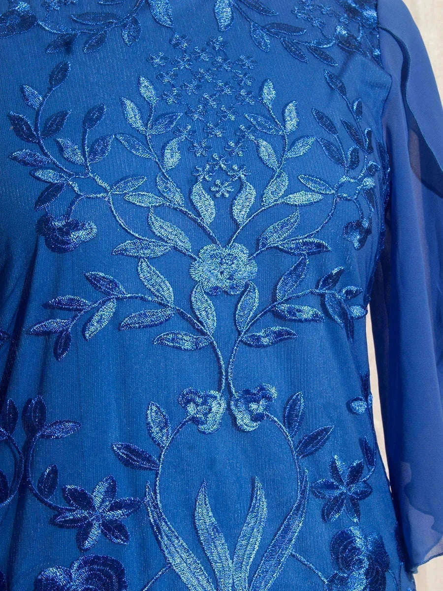 Plus Size Floral Embroidery Bodycon Dress for Wedding Guests & Parties-Pink / 3XL