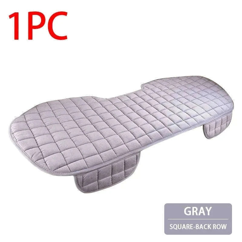 Plush Car Seat Cover Anti-Scratch Universal Seat Protector-Beige Front 1pc