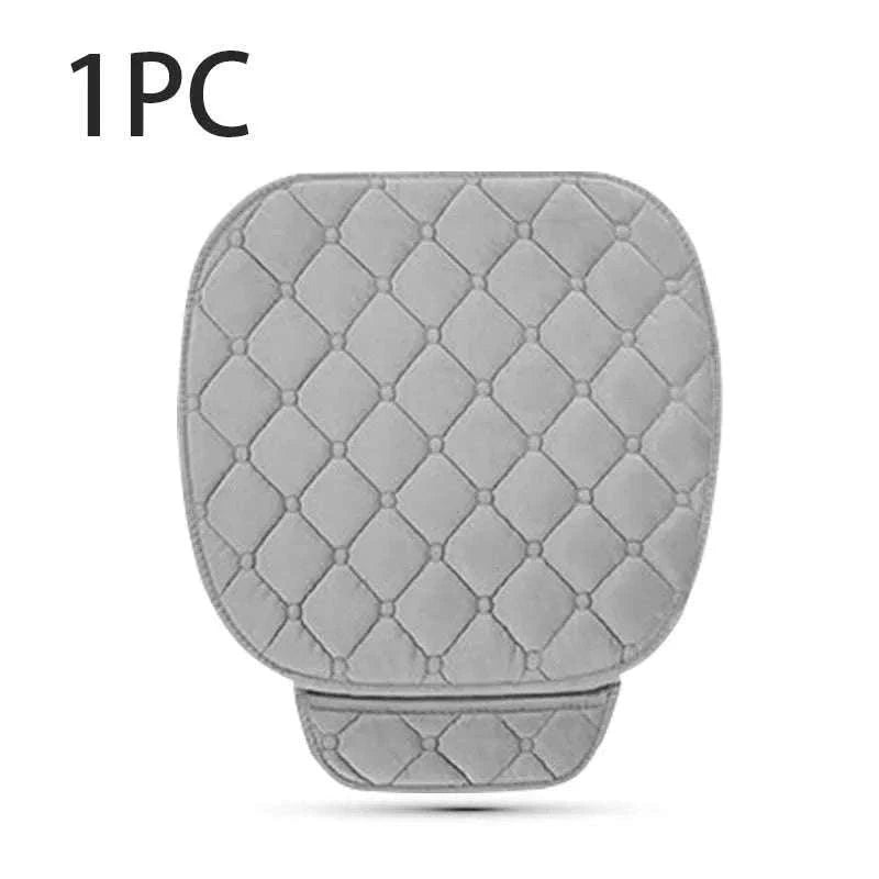Plush Car Seat Cover Anti-Slip Soft Seat Cushion Protector Pad Universal-Black Rear 1pc