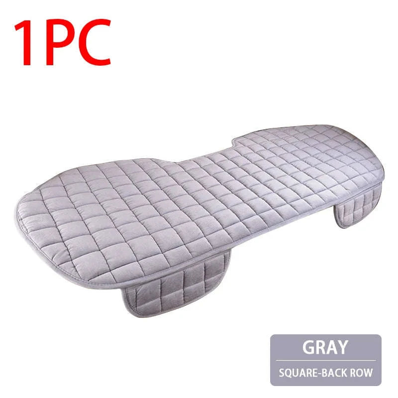 Plush Car Seat Cover Ultra-Soft Anti-Slip Universal-Gray Rear 1 pc