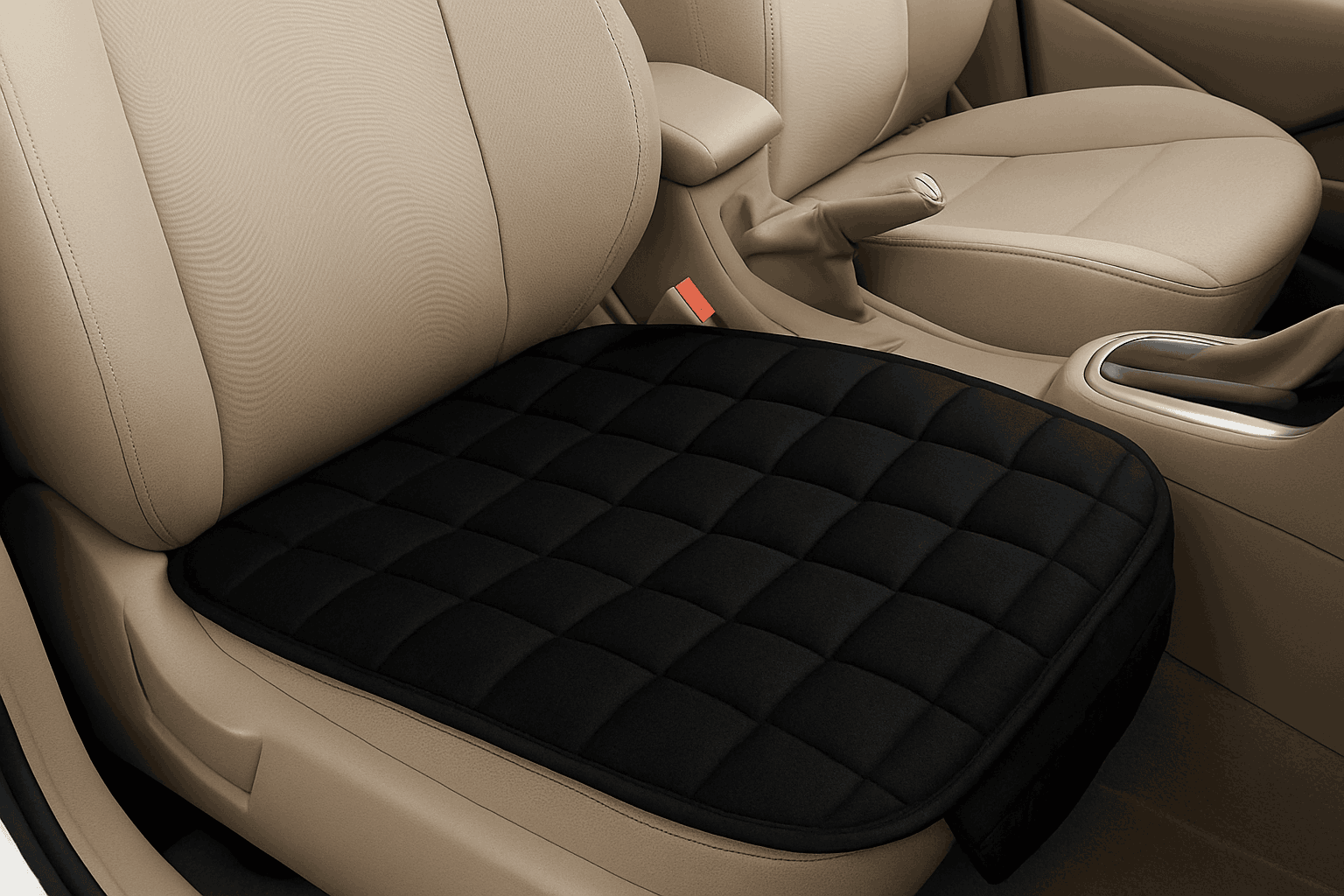 Plush Car Seat Cover Ultra-Soft Anti-Slip Universal-Gray Rear 1 pc