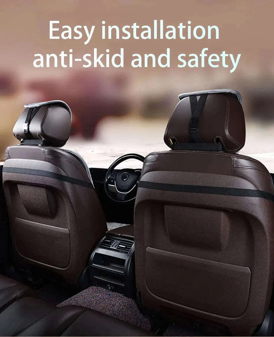 Plush Car Seat Cover Winter Warm Anti-Slip Seat Cushion-Gray front seat 1PC