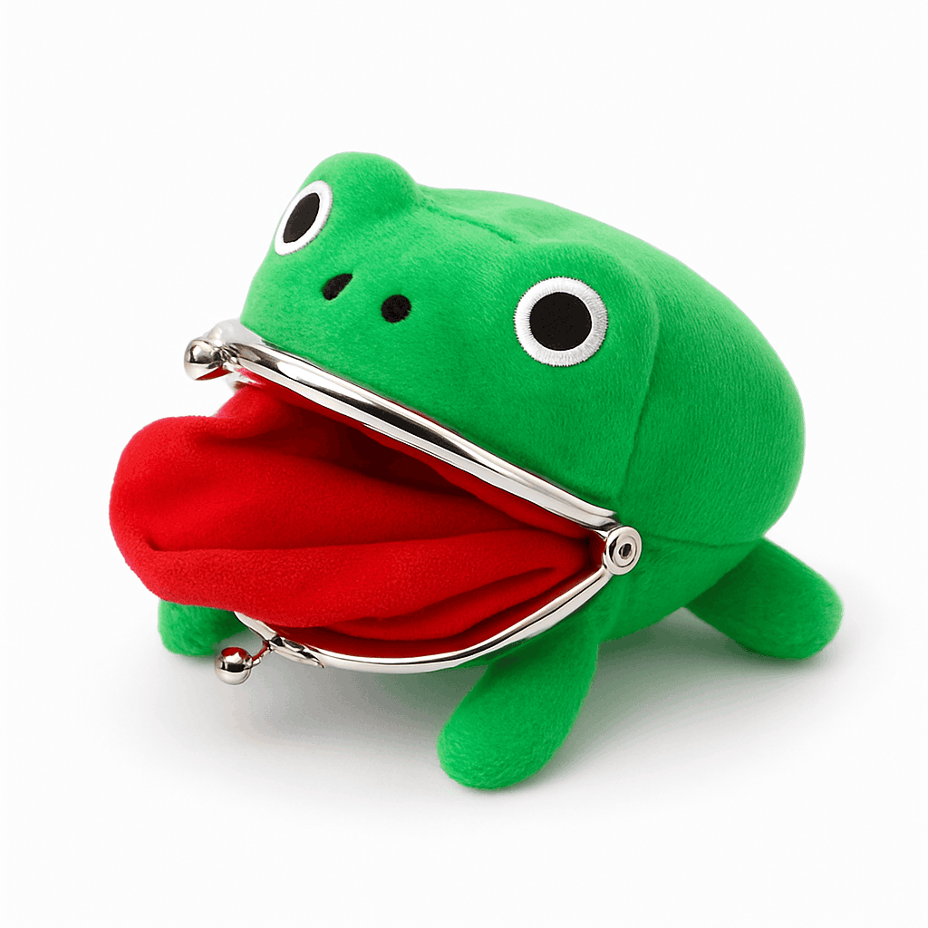 Plush Frog Coin Purse for Coins, Keys, and Small Essentials-1pcs