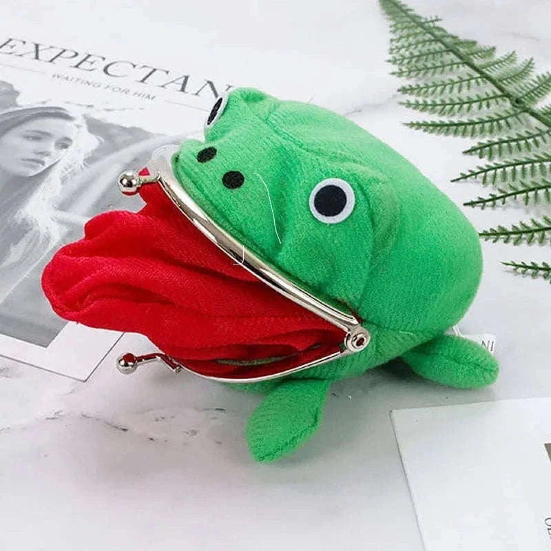 Plush Frog Coin Purse for Coins, Keys, and Small Essentials-1pcs