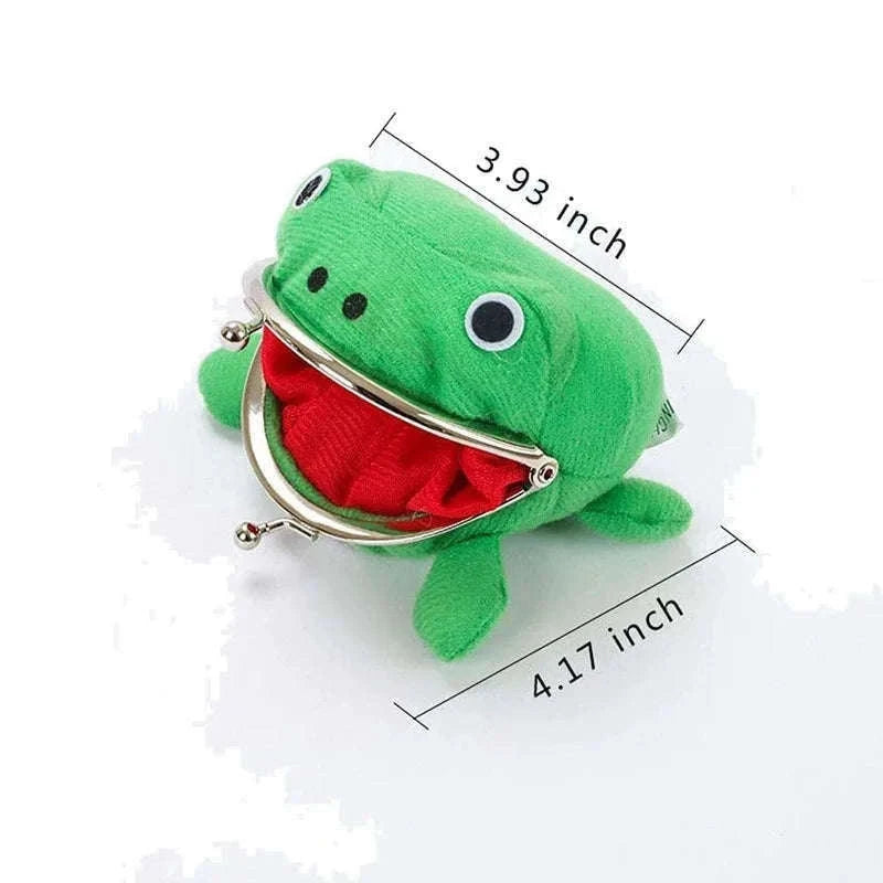 Plush Frog Coin Purse for Coins, Keys, and Small Essentials-1pcs