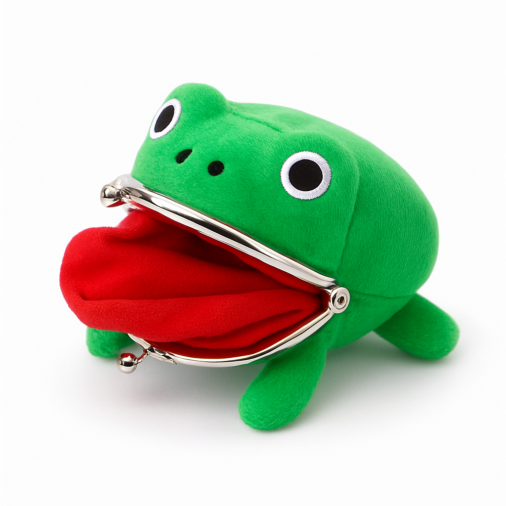 Plush Frog Coin Purse for Coins, Keys, and Small Essentials