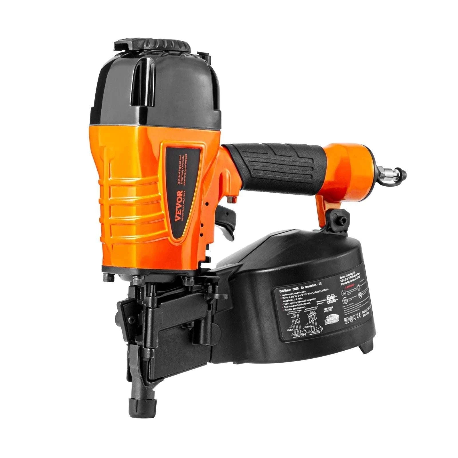 Pneumatic Coil Siding Nailer 70–120 PSI High-Capacity Nail Gun-