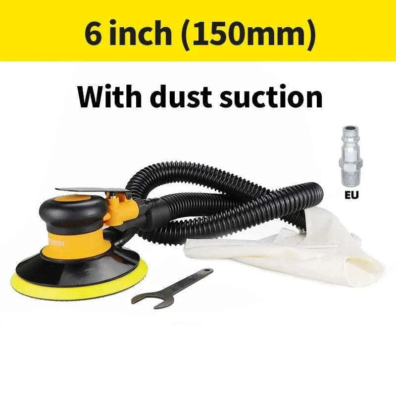 Pneumatic Orbital Sander 5"/6" 10000RPM Air Polisher EU Connector-5inch no Vacuum