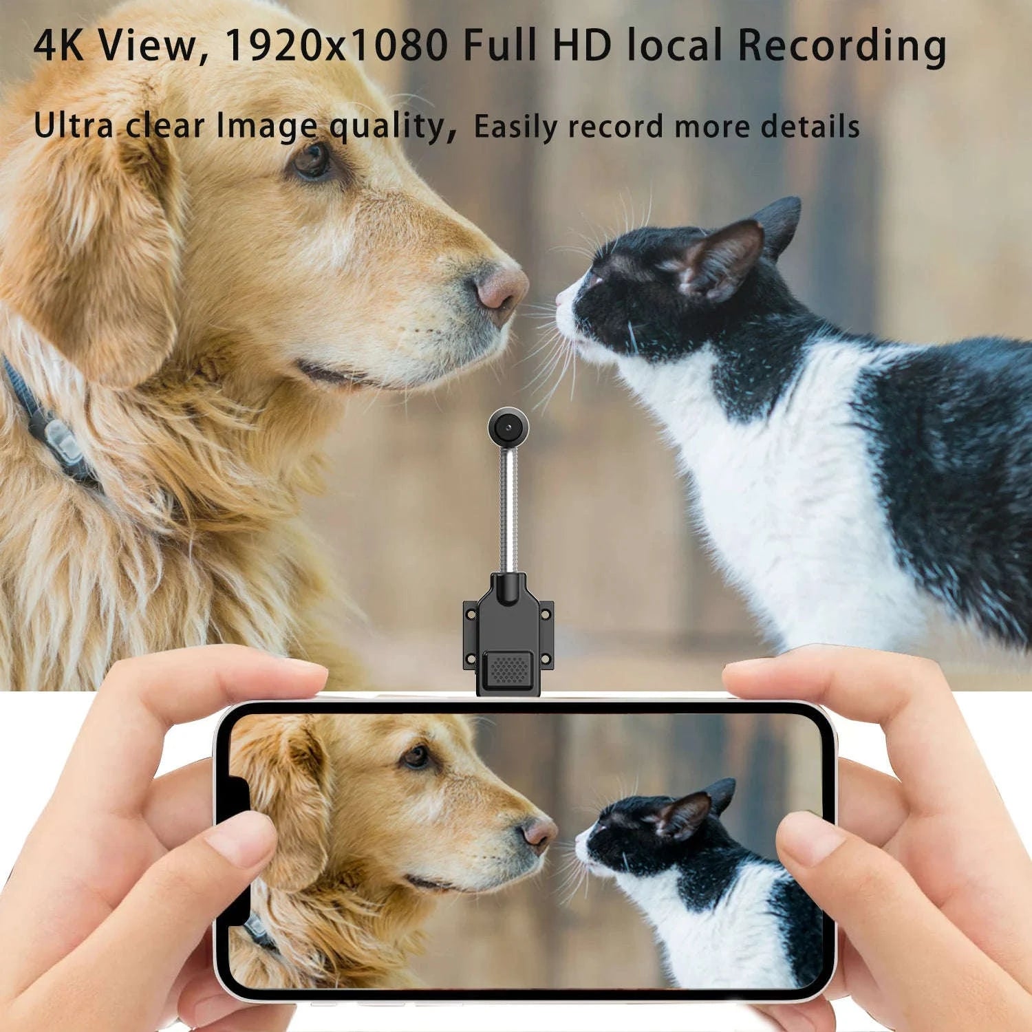 PNZEO Compact Indoor Plug‑in Smart Security Camera-W8
