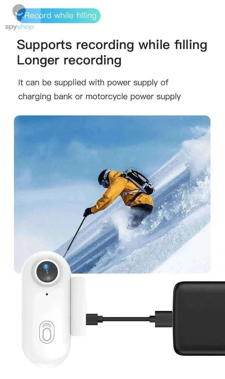 Pocket 4K Mini Camera with Magnetic Mounts-UHD Pro 4K (White) / With 32G TF Card / China Mainland