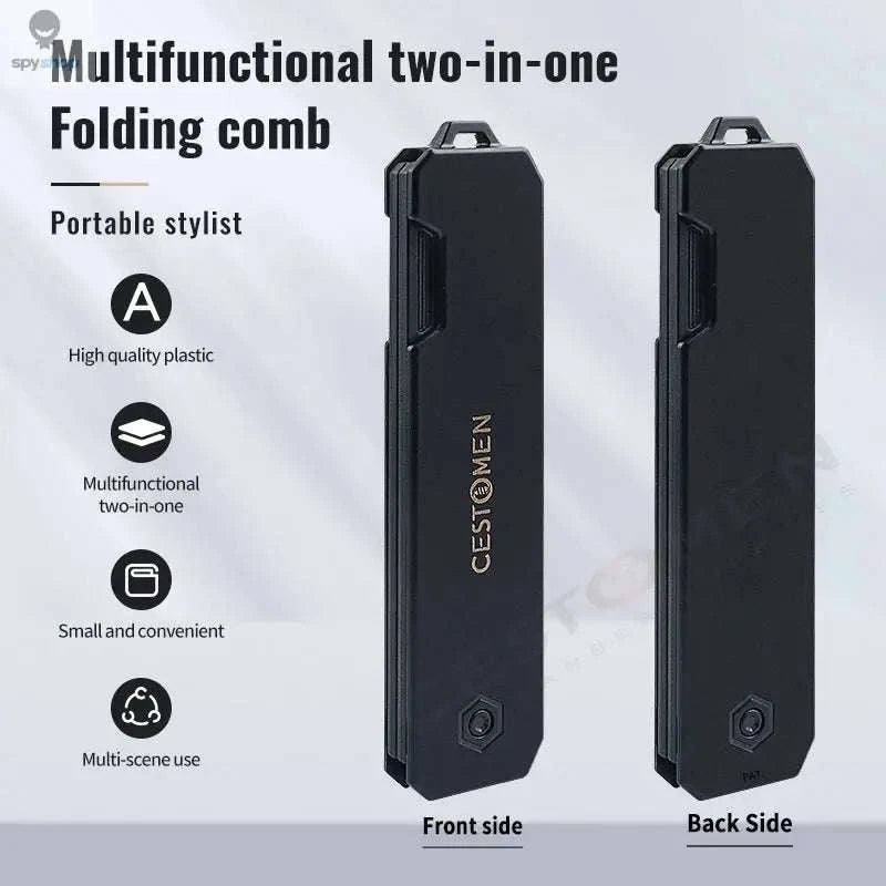 Pocket Folding Comb – Compact Grooming Tool for Hair and Beard-Purple