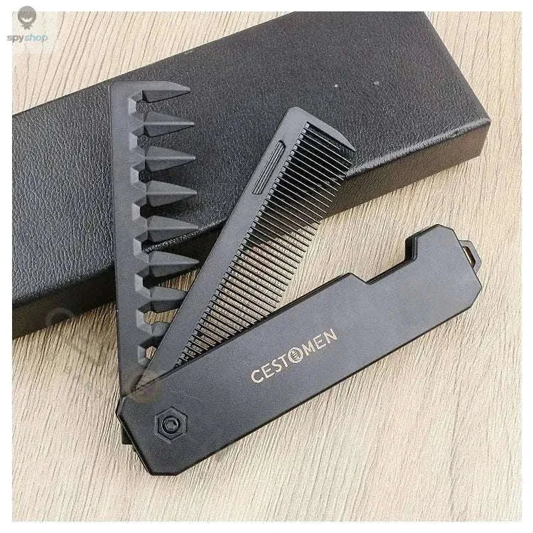 Pocket Folding Comb for Hair and Beard Grooming On the Go-Purple