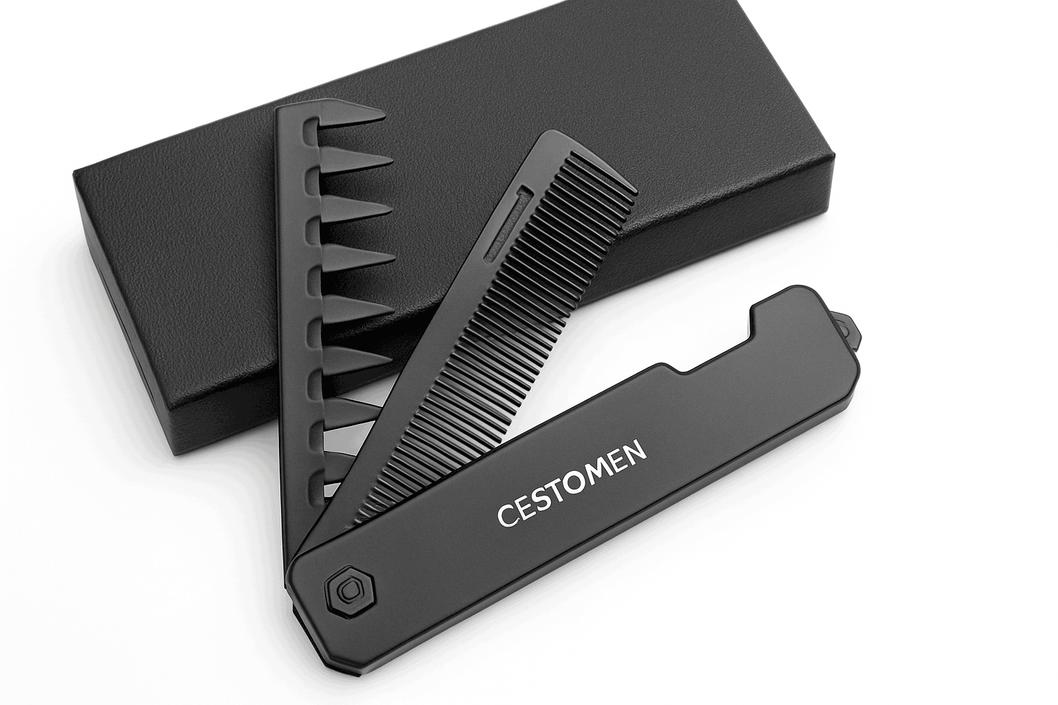 Pocket Folding Comb for Hair and Beard Grooming On the Go-Purple