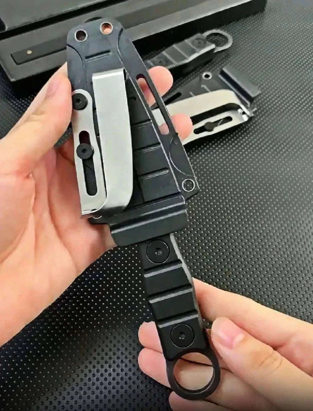 Pocket Knife with K Sheath for Outdoor and Everyday Use-D