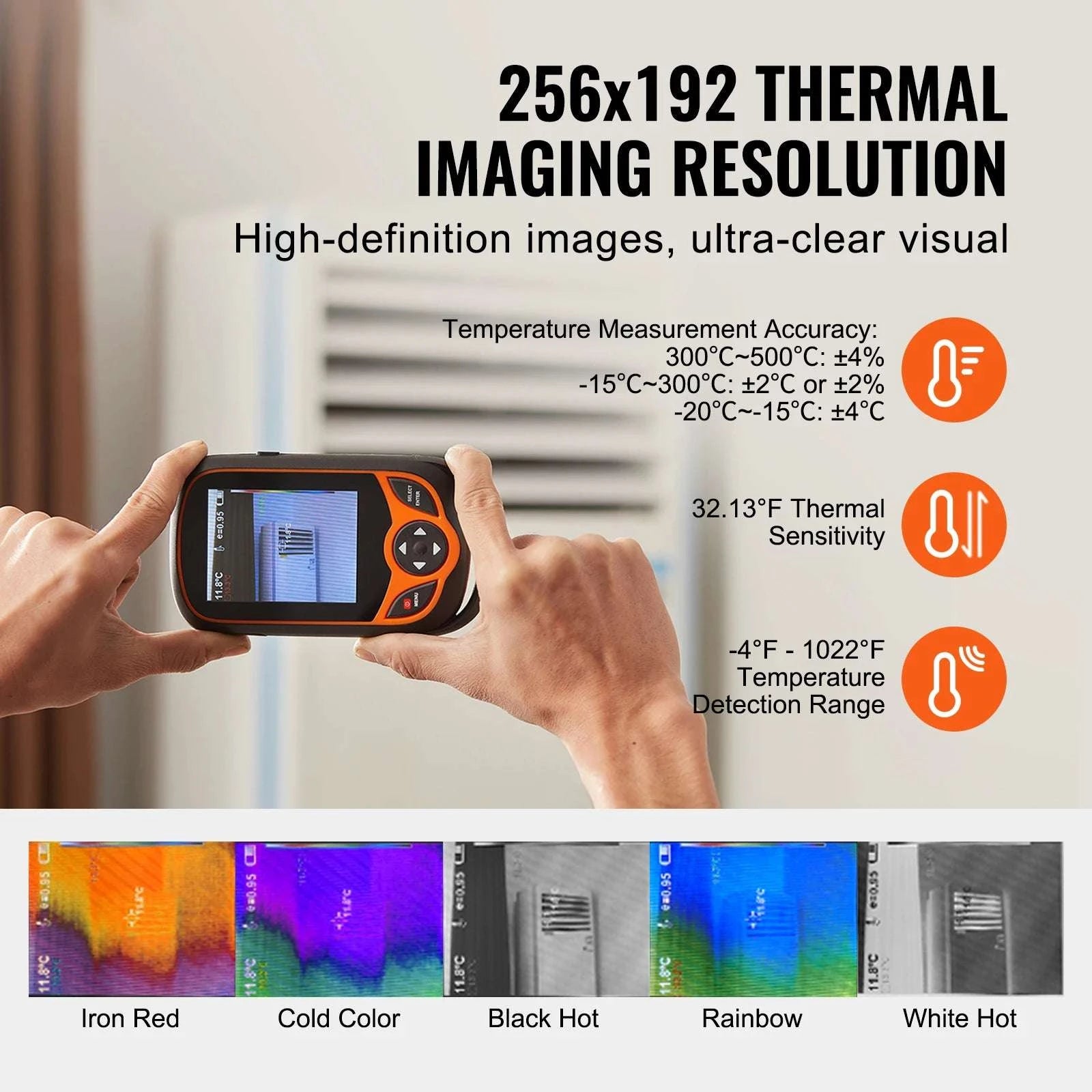 Pocket Thermal Imaging Camera 256x192 with WiFi & 3.2" Touchscreen-256x192 wifi / United States