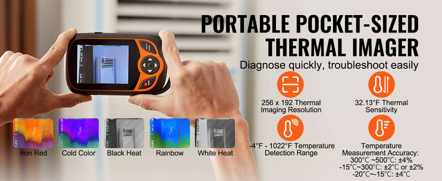 Pocket Thermal Imaging Camera 256x192 with WiFi & 3.2" Touchscreen-256x192 wifi / United States