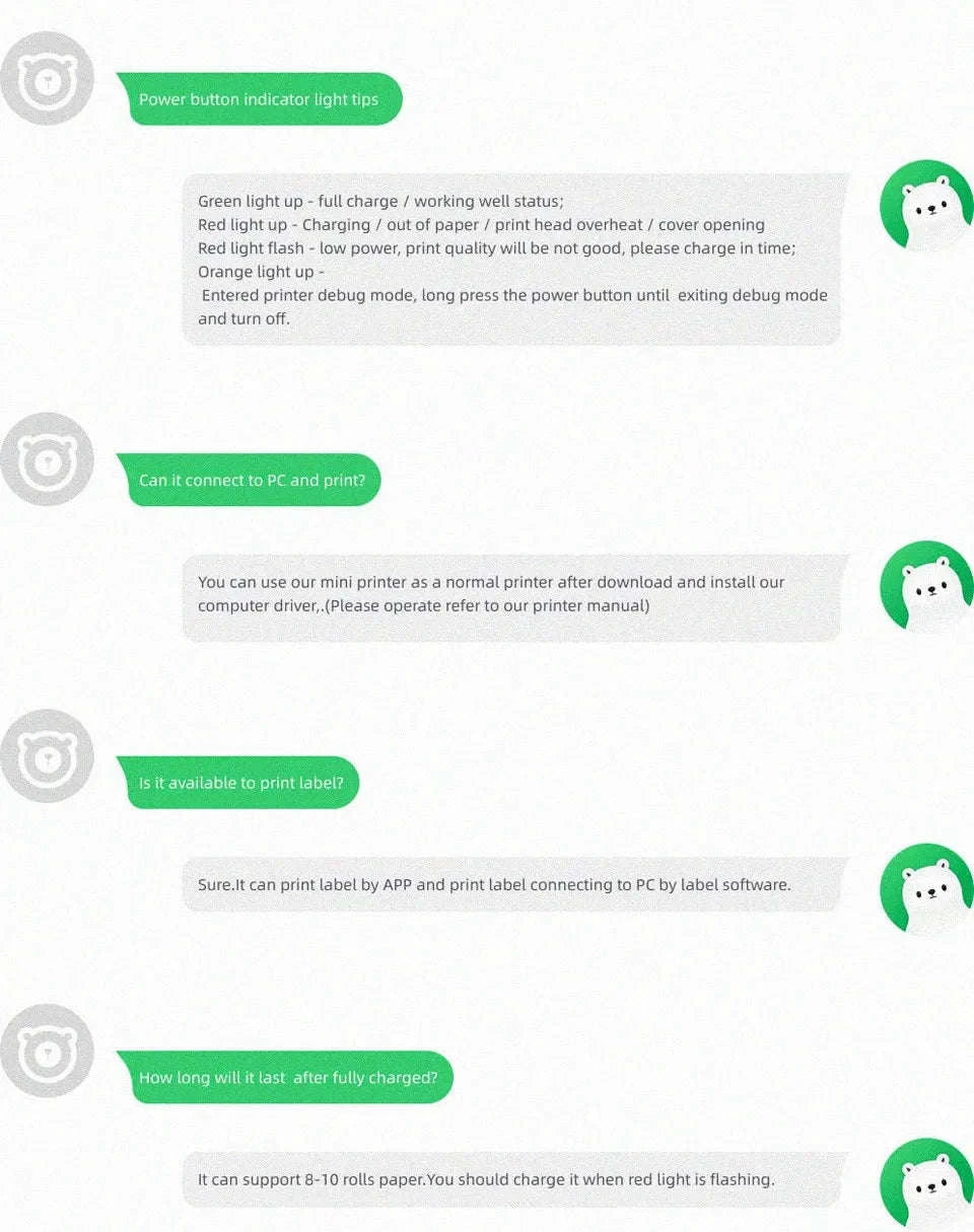 Pocket Thermal Printer 2” 304DPI Bluetooth Mini-304dpi RD Printer